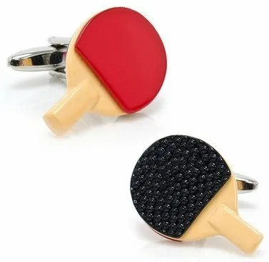 

Free Shipping Men's Novelty Cufflinks Table Tennis Bat Designs Quality Brass Cuff Links Wholesale&retail