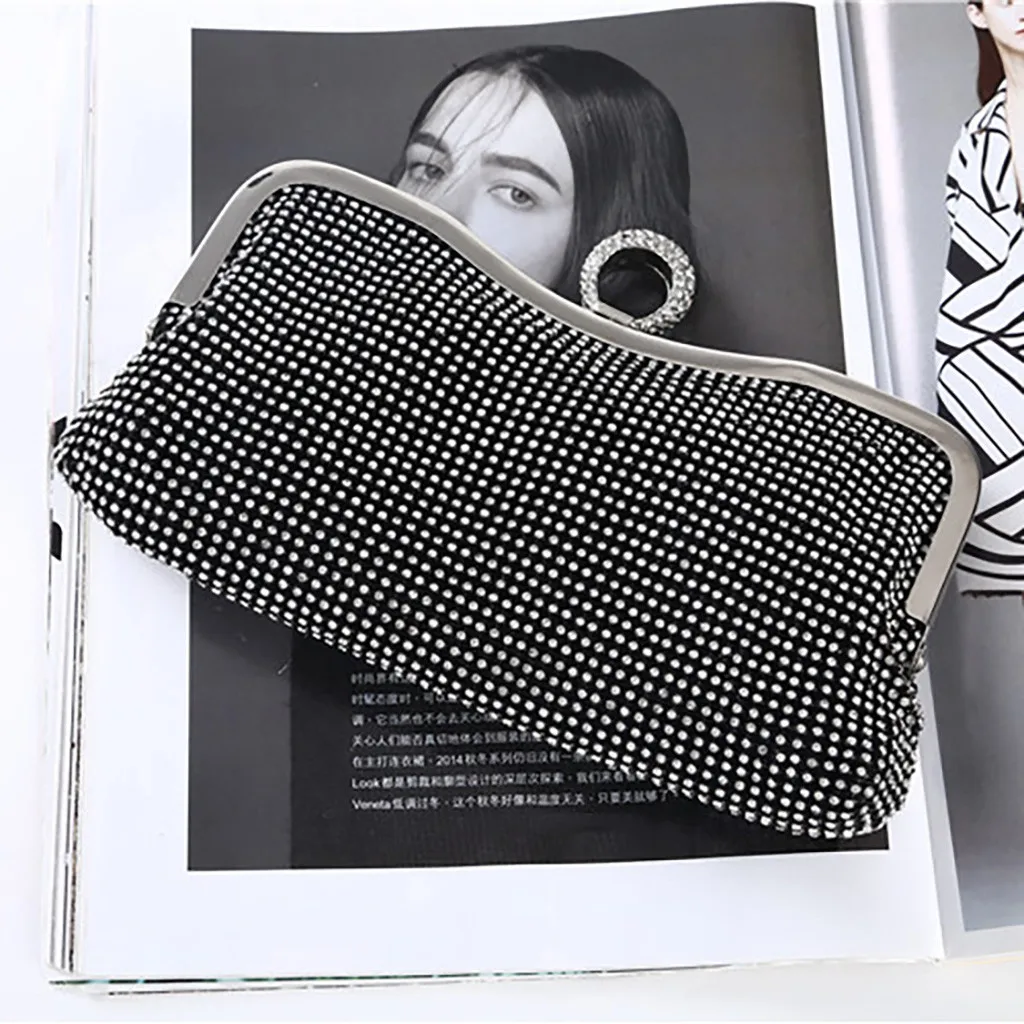 Женская вечерняя сумочка со стразами xiniu вечерние сумки клатчи на плечо