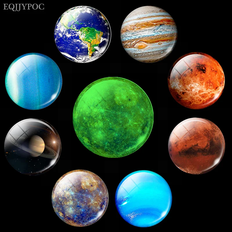 Jupiter Planet Space 30 мм магнит на холодильник восьмипланетный стеклянный кабошон