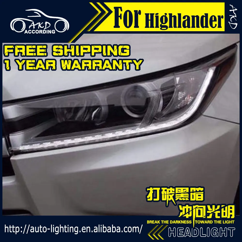 АКД автомобильный Стайлинг Головной фонарь для 2018 Highlander фары все новые Kluger