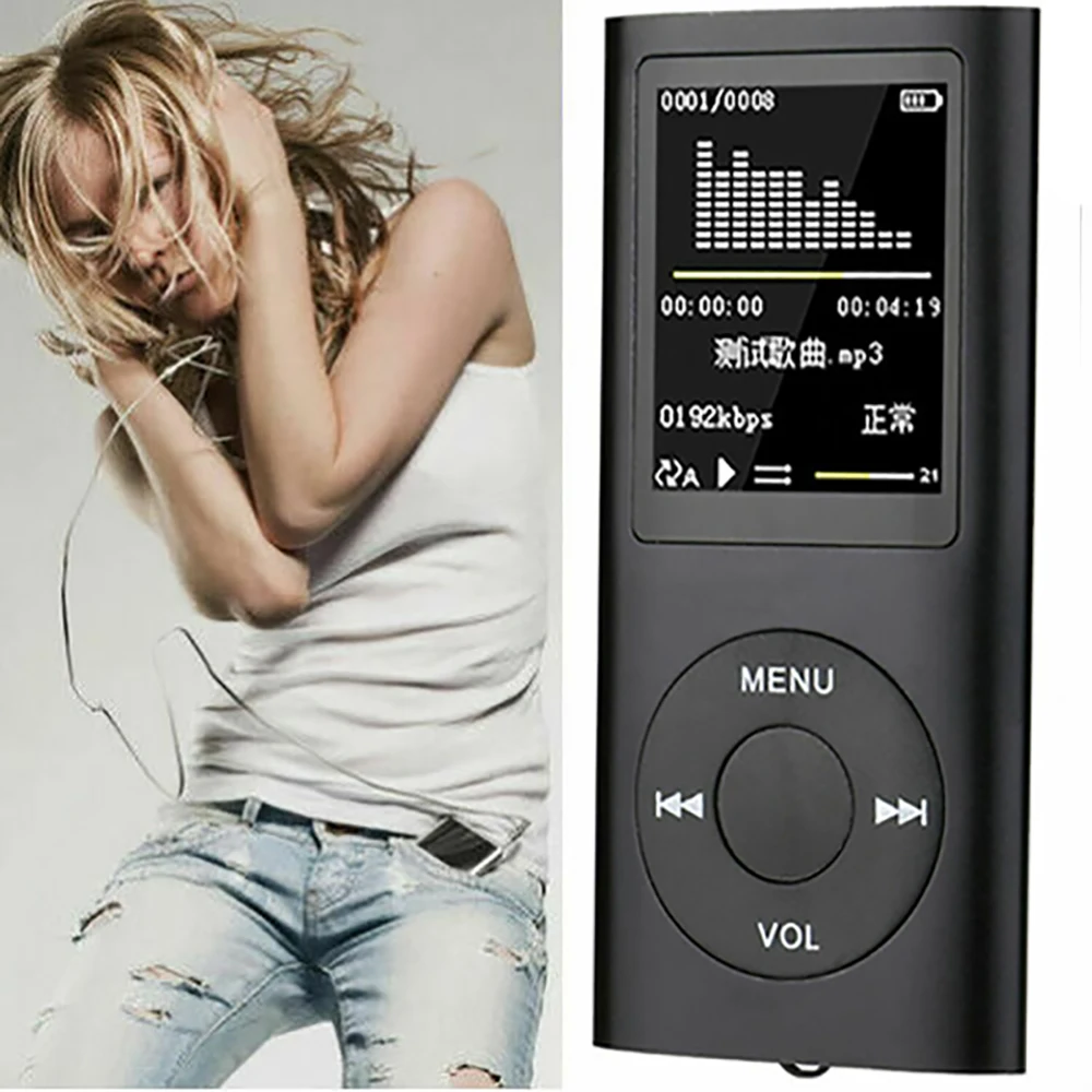 

MP3 MP4 Player 1.8" LCD HD Video Card Card Classic 32GB Portable MP3 MP4 Support Music Video Media Player FM Radio Built-In Mic