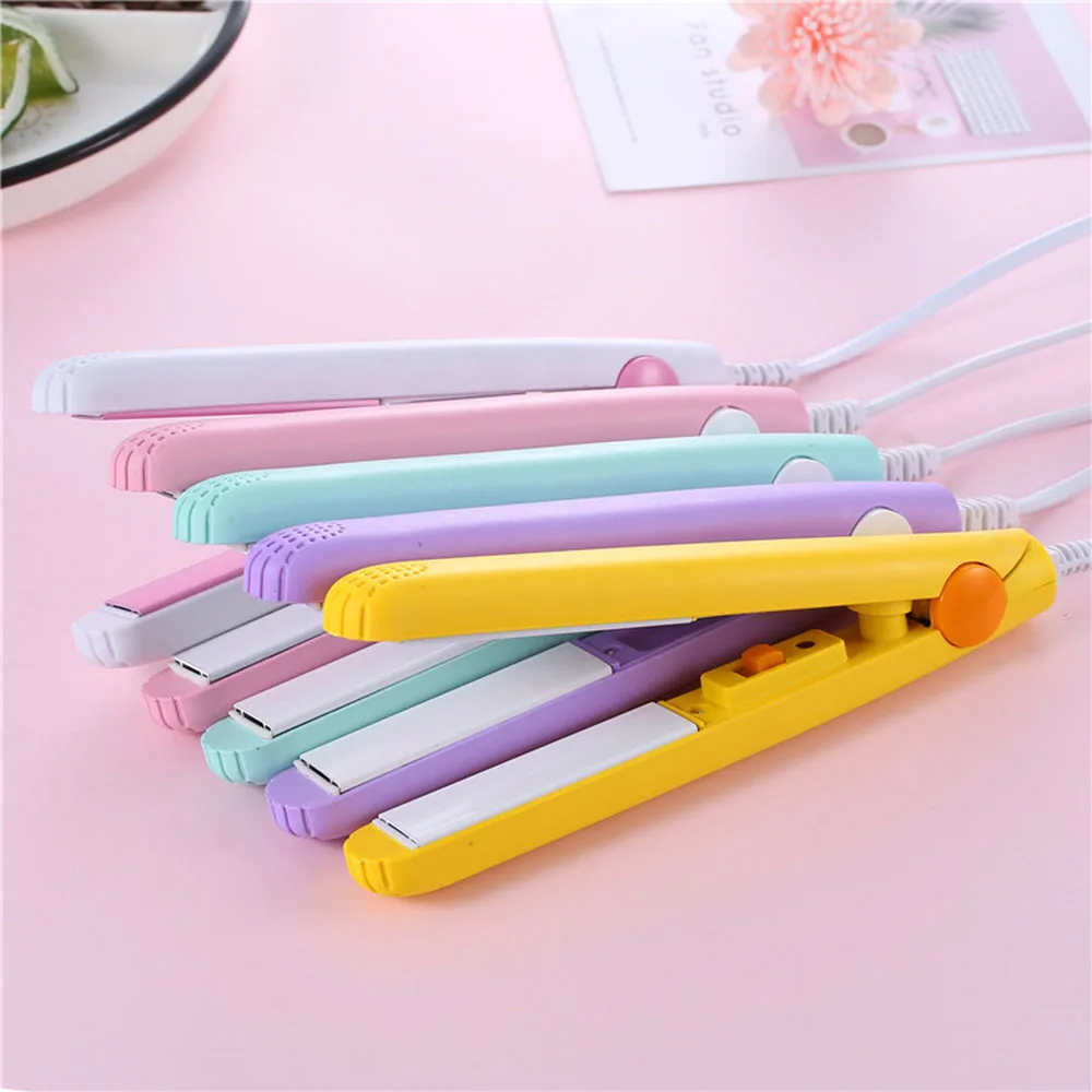 2019 New Mini Hair Straightener Flat Iron Curling Beard Comb Crimper Brush | Красота и здоровье