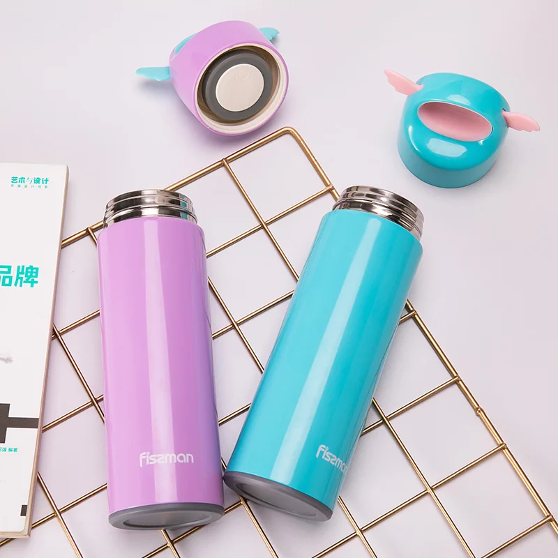 Термос из нержавеющей стали с двойными стенками и ручкой 400 мл|Вакуумные фляги