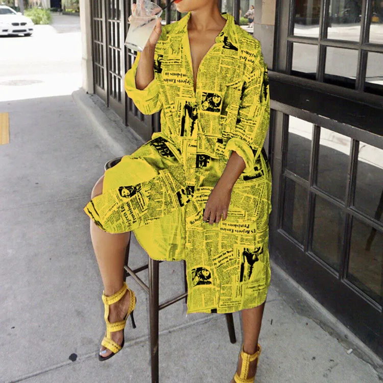 

Echoine Paper Print Shirtr Dress