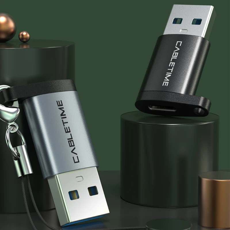 Адаптер Cabletime Type C USB к 3 0 A папа OTG зарядка и синхронизация конвертер для мобильных
