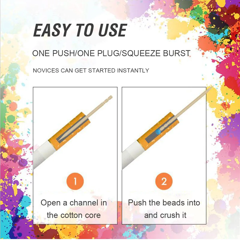 200 шт. бусины для табака Смешанные фруктовые вкусовые капсулы сигарет держатель