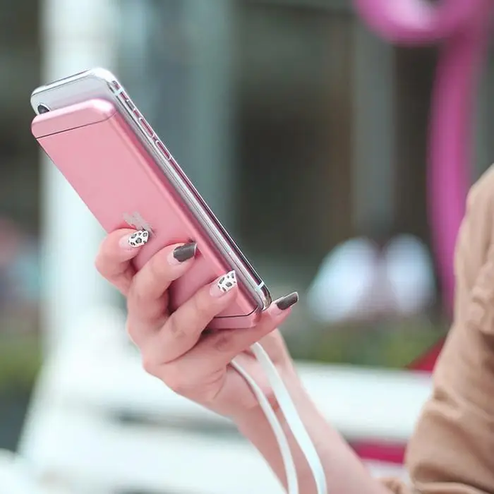 Мода 5000 мАч портативный внешний аккумулятор USB светодиодный мобильный Банк