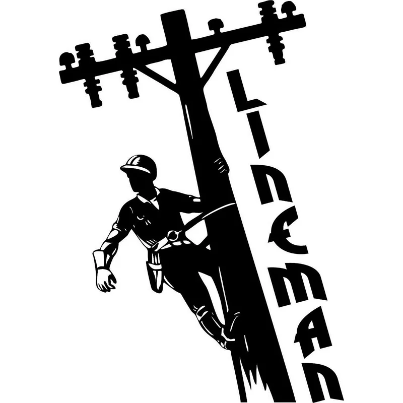 Автомобильная наклейка Lineman Электрический Линейный человек искусный рабочий