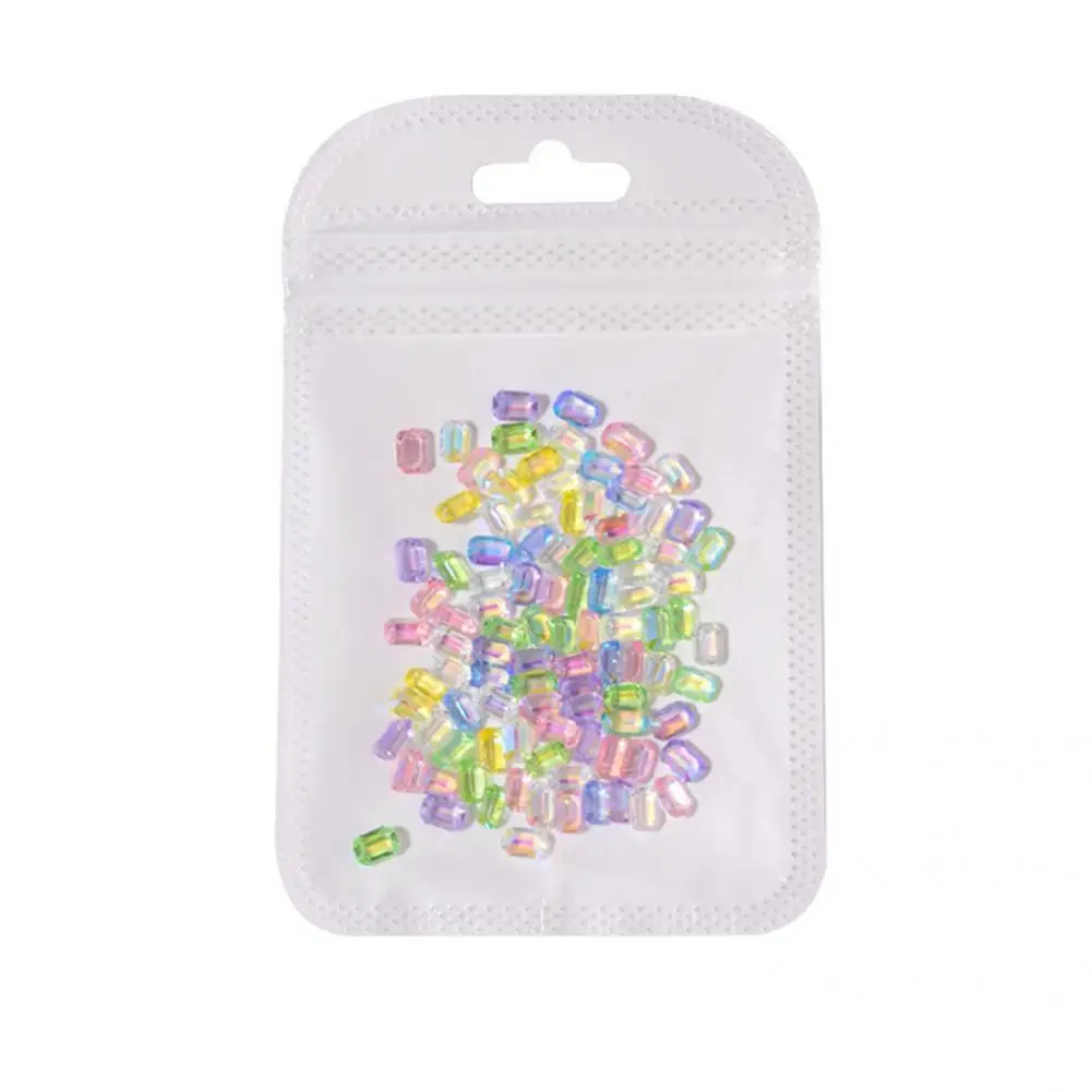 100 шт./компл. изящные стразы для нейл-арта цветные с плоским дном декоративные