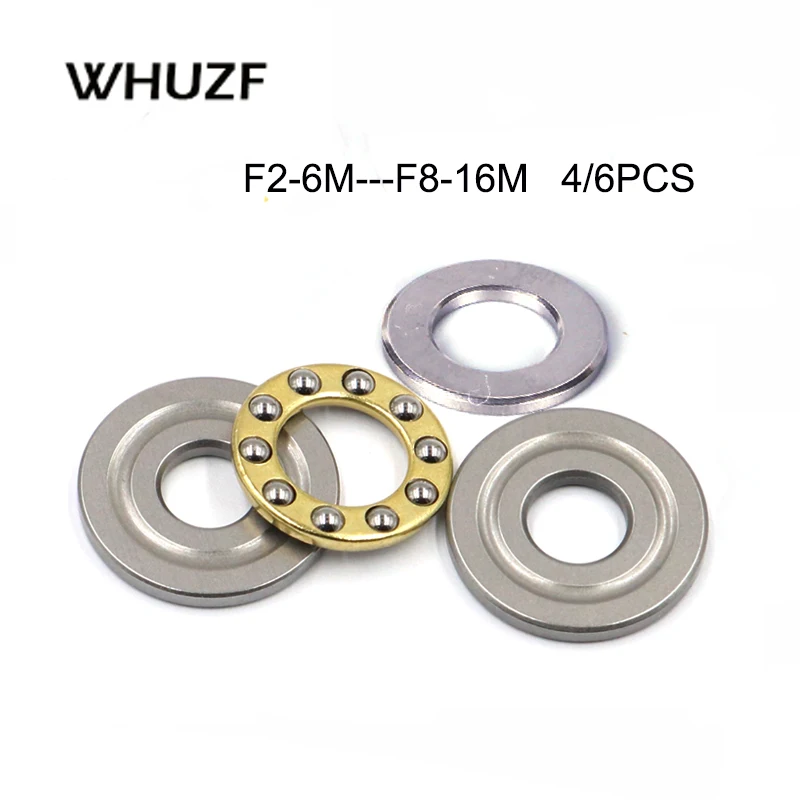 

4/6Pcs F2-6M F2.5-6M F3-6M F3-7M F3-8M F4-9M F5-10M F5-11M F5-12M F6-12M F6-14M F7-13M F7-15M F8-16M Axial Ball Thrust Bearing