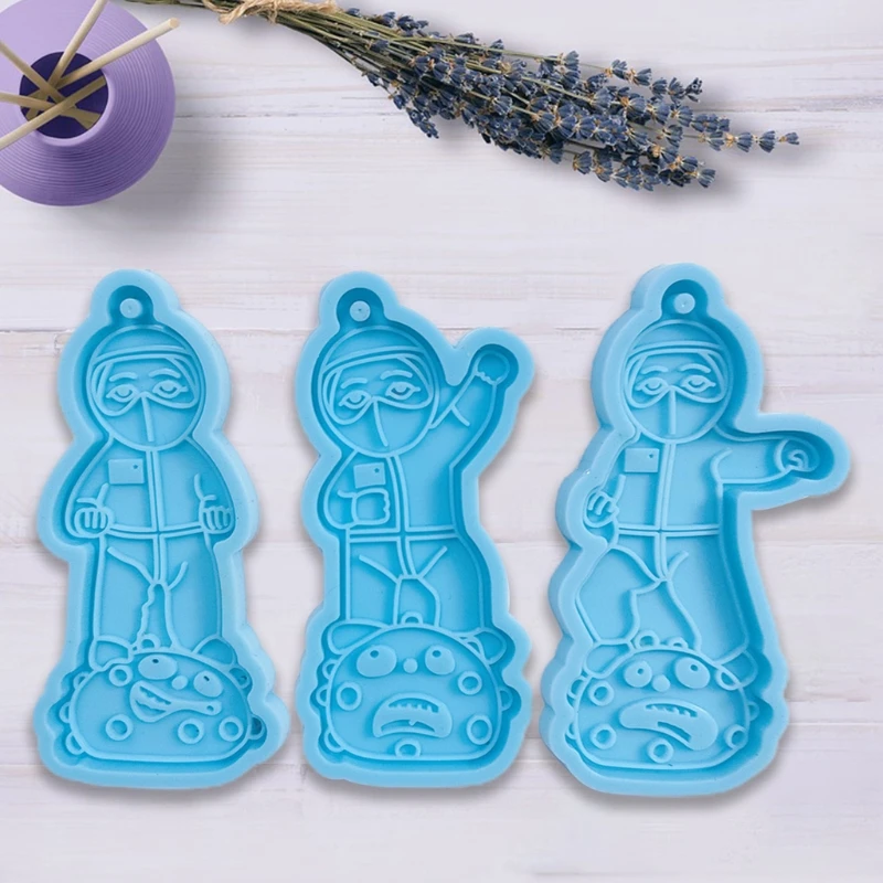 

Angel in White Souvenir Keychain Epoxy Resin Mold Hanging Pendant Silicone Mould DIY Crafts Jewelry Necklace Casting Tools