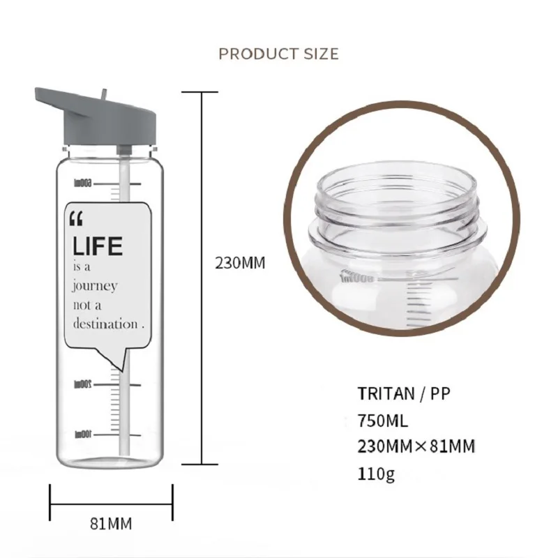 720ml Water Cup Creative Sports Straw Plastic Cartoon Outdoor Kettle with Print My Drink Juice Handle | Дом и сад