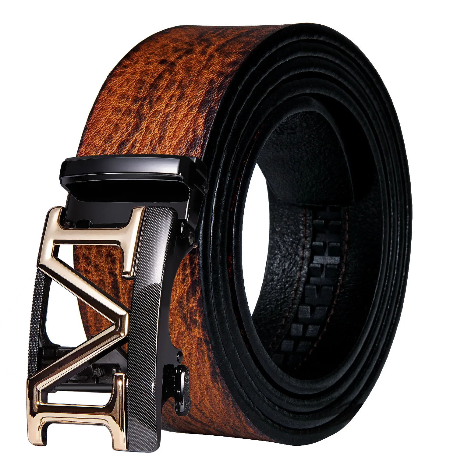 Мужской ремень из коровьей кожи брендовые модные ремни с автоматической пряжкой