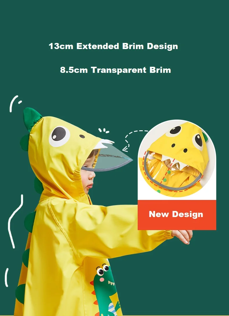 

Cartoon Unicorn Waterproof Raincoat For Children Kids Baby Rain Coat Poncho Boys Girls Primary School Students Siamese Rain Suit