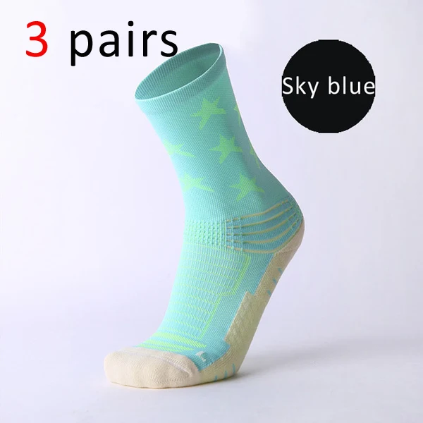 1 VERIDICAL professional compression socks pentagram breathable man short socks 3 pairs white thick non-slip meias masculino - Цвет: 1