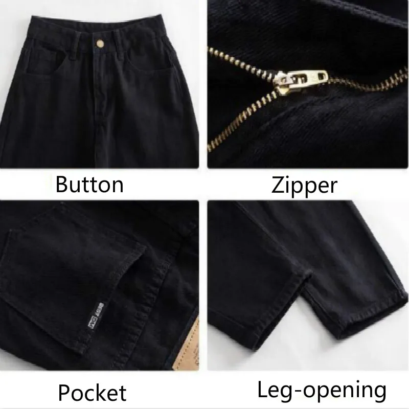 

Women Jeans Straight Hole Ripped Trousers Plus Size 5XL Loose Ankle-length Womens Ulzzang All-match Street-wear Leisure Fashion