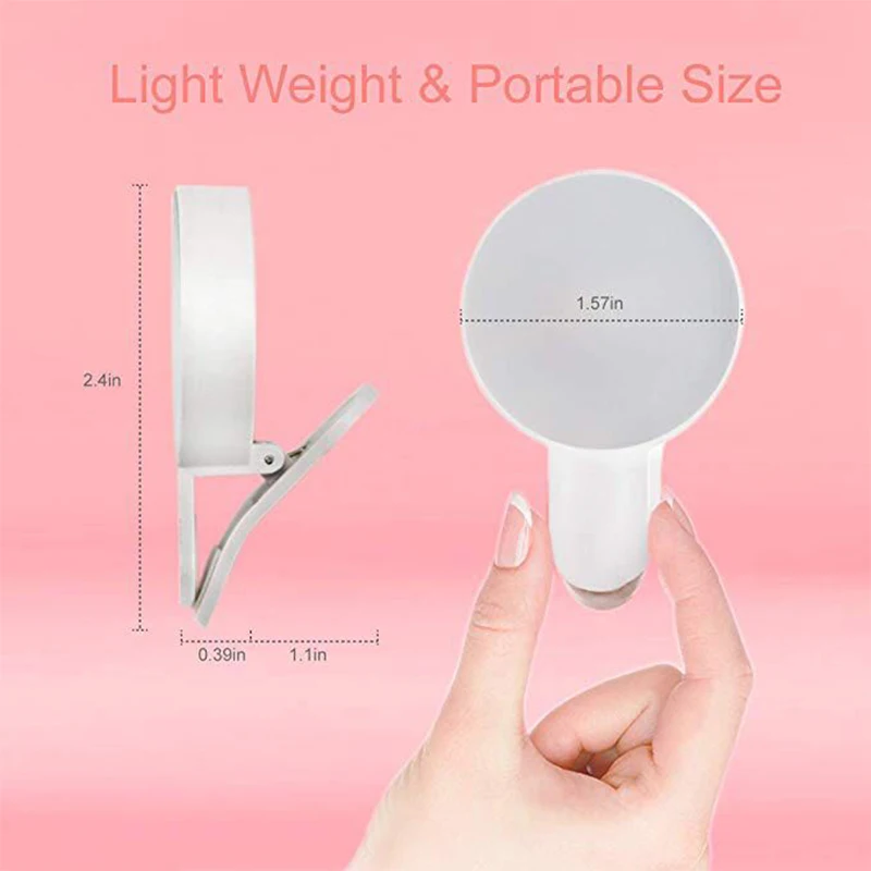 Мобильный телефон светодиодное кольцо для селфи с светильник 9 лампы мини Круг