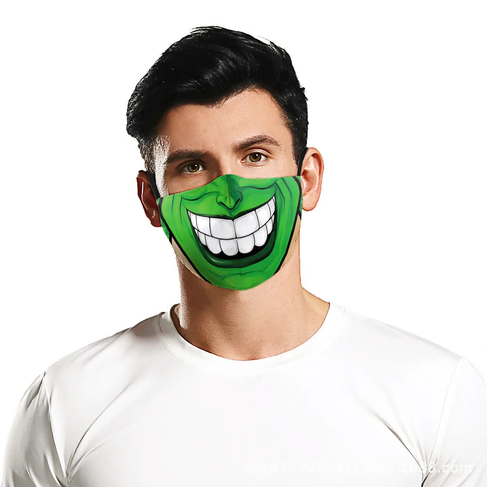 Забавная супер зеленая Мужская рот косплей для женщин мужчин маски унисекс