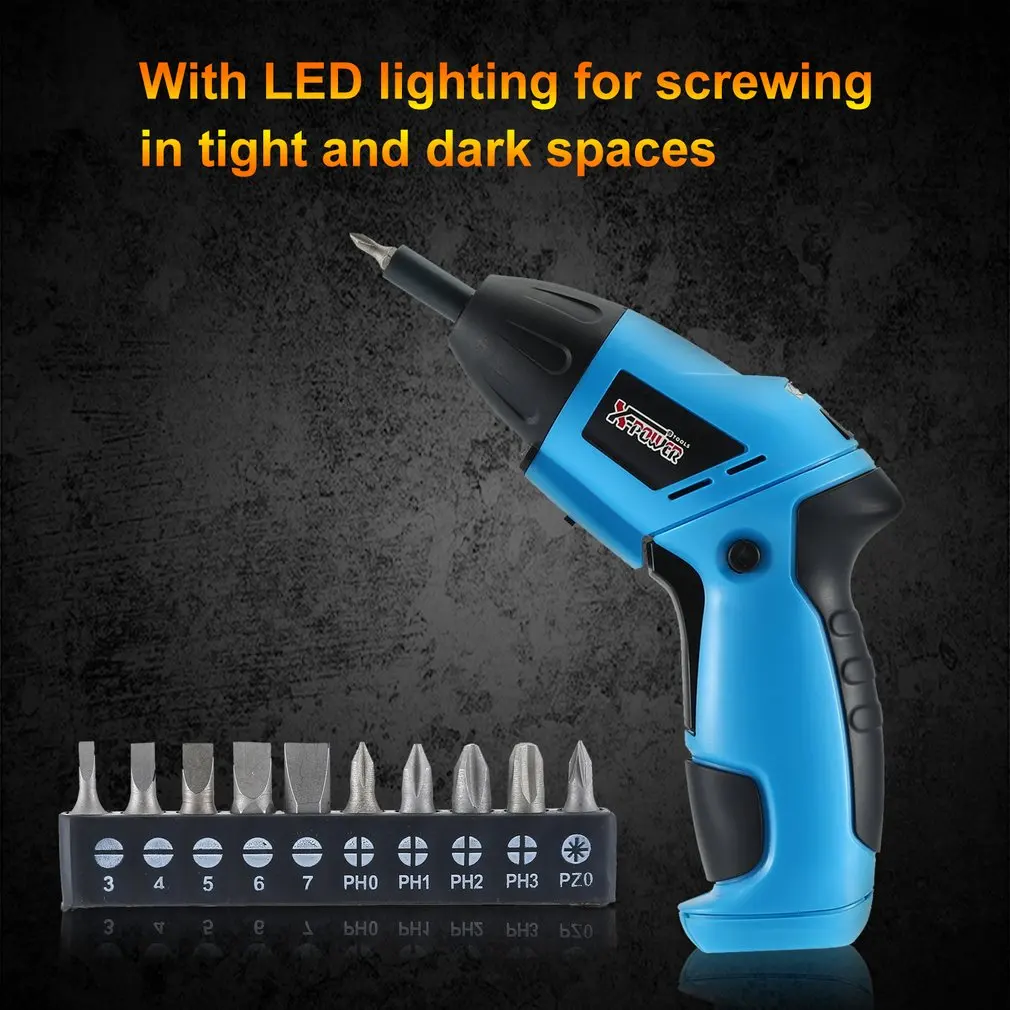 X power 6V Аккумуляторный Электрический шуруповерт набор беспроводной дрель