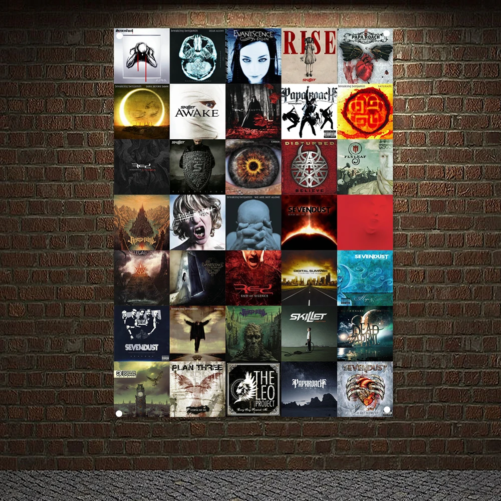 

Pop Rock and Roll Band Wall hanging Hip Hop Reggae Posters Flag Banner Popular Metal Music Canvas Painting Bar Cafe Wall Decor