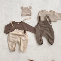 2021 new baby clothes set baby boys sleeveless overalls boys long sleeve t shirts kid jumpsuit girl outfits toddler clothing