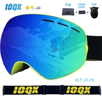 ioqx ski goggles men anti fog snowboard glasses uv400 double layers skiing mask goggles women winter outdoor snow sunglasses
