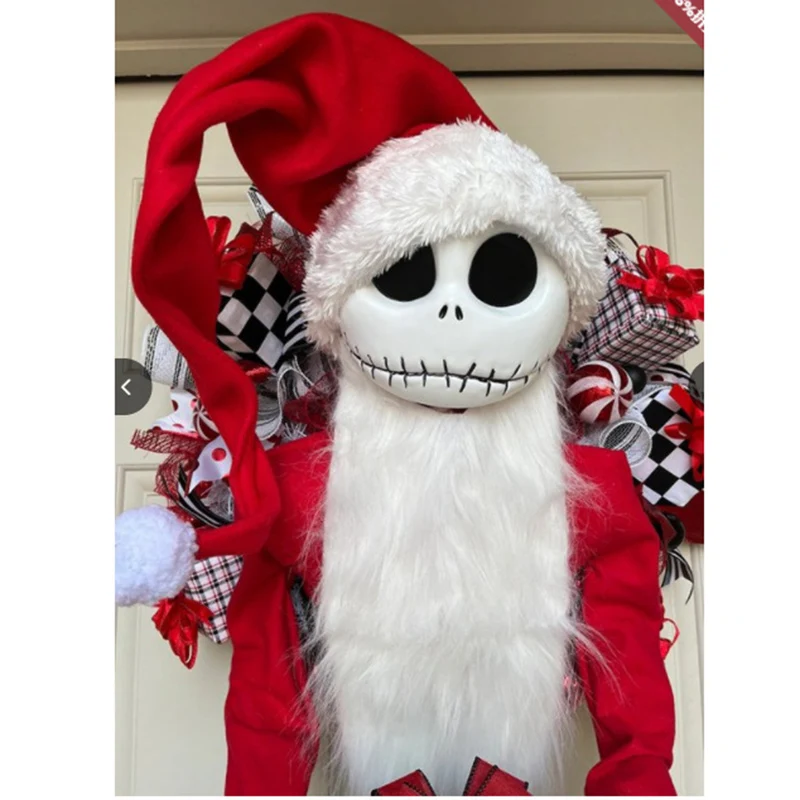 Guirnalda navide&ntilde;a de Jack kelington para colgar en la puerta del hogar, decoraci&oacute;n de jard&iacute;n al aire libre, decoraci&oacute;n de Navidad y A&ntilde;o Nuevo-3