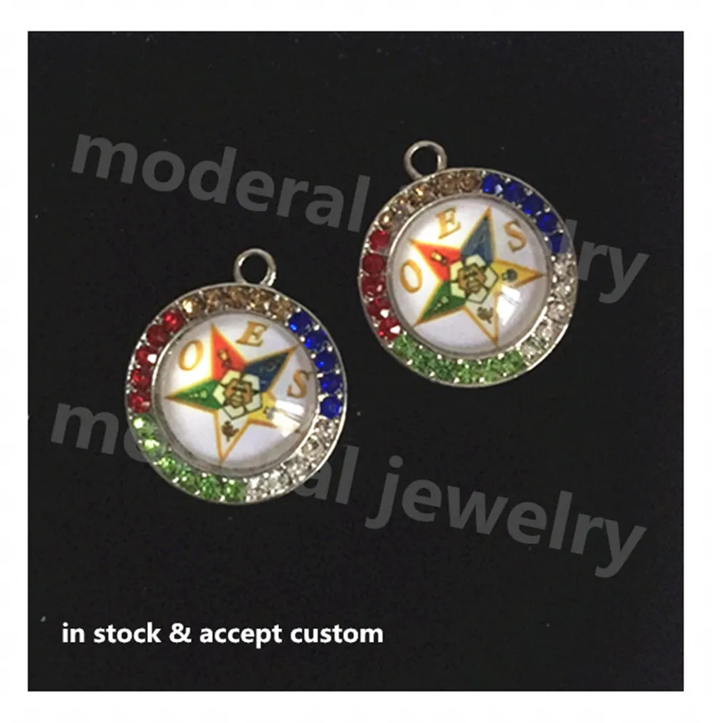 OES логотип красочный камень круг очарование 2 вида цветов OPC225 заказ Восточной
