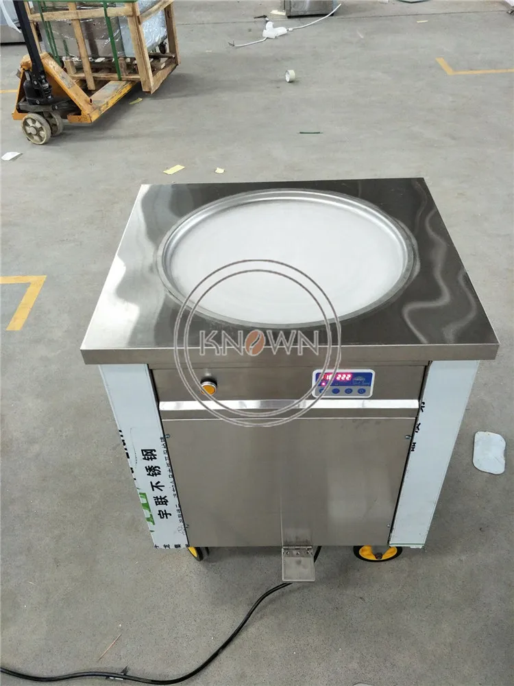 Самый эффективный малошумный одиночный круглый сковорода мороженое ролл из