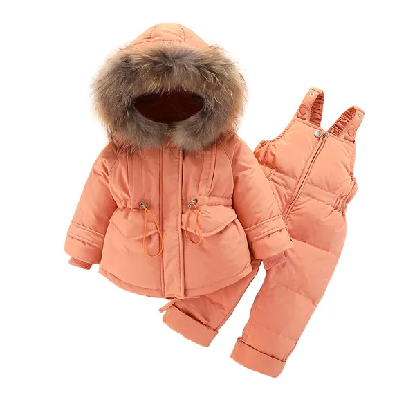

Baby down jacket set boys and girls suits thick