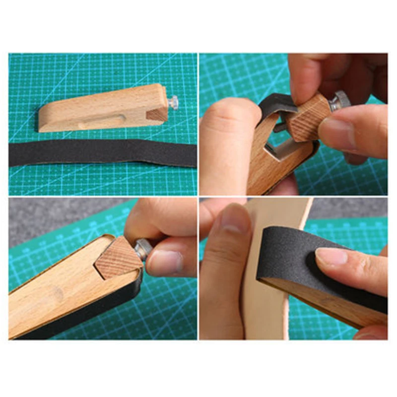 

1x Leather DIY Wooden Sandpaper Sanding Block For Leather Edge Grinding 105*22mm