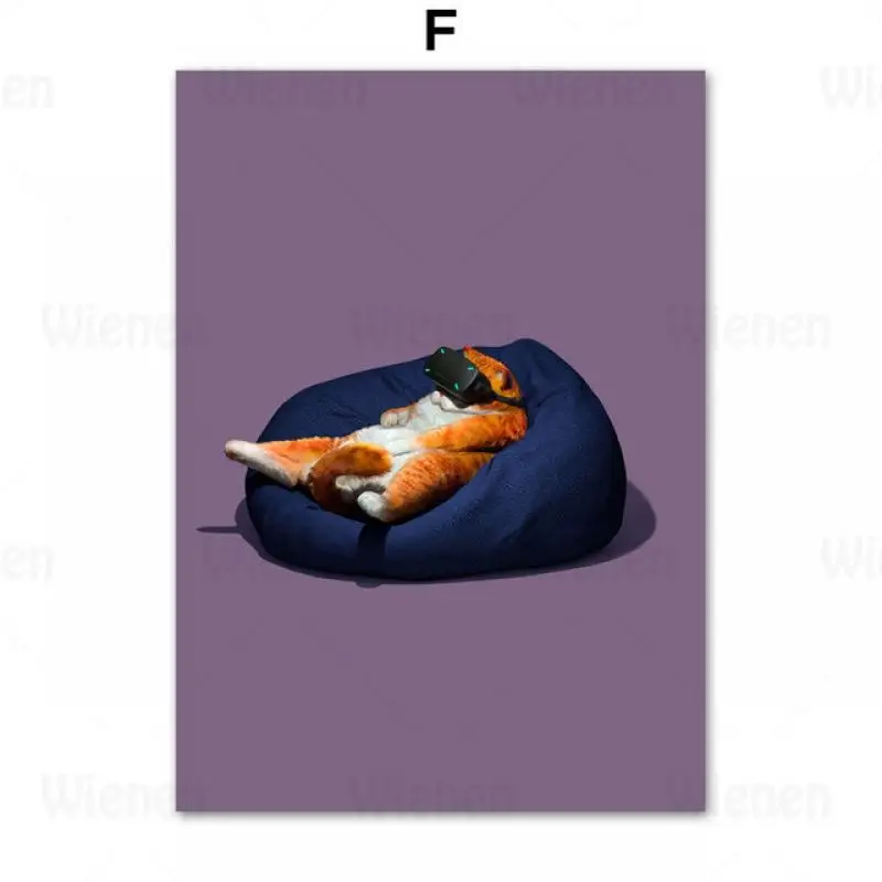 

Modern Creative Poster Home Decor Funny Animals Play Games Cartoon Elephant Giraffe Bear Hippo Wall Art HD Print Canvas Painting