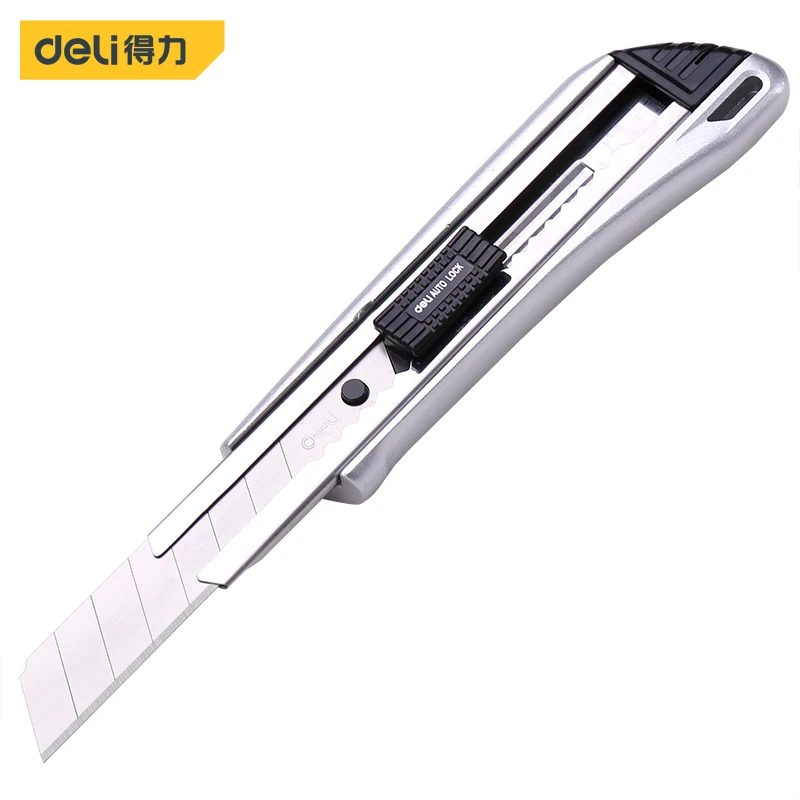 

Deli резак деревянная коробка бумажный нож из цинкового сплава корпус для долговечности тяжелое ощущение офисный нож для резки бумаги Couteau