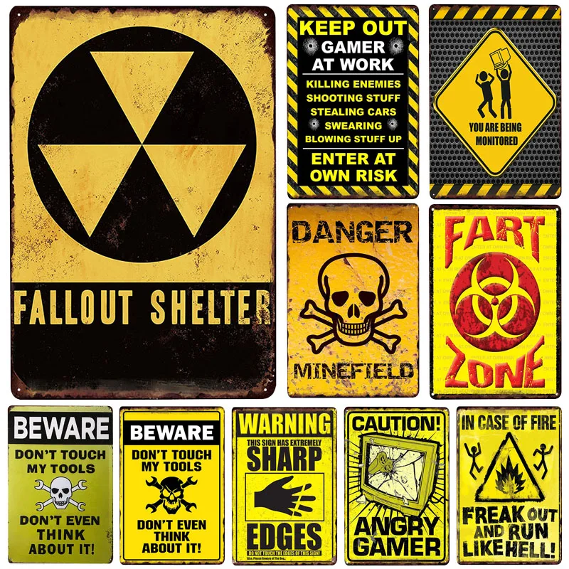 Fallout Shelter металлическая пластина Оловянная табличка металлический винтажный Декор металлический знак металлический плакат домашний бар украшение для паба винтажные плакаты