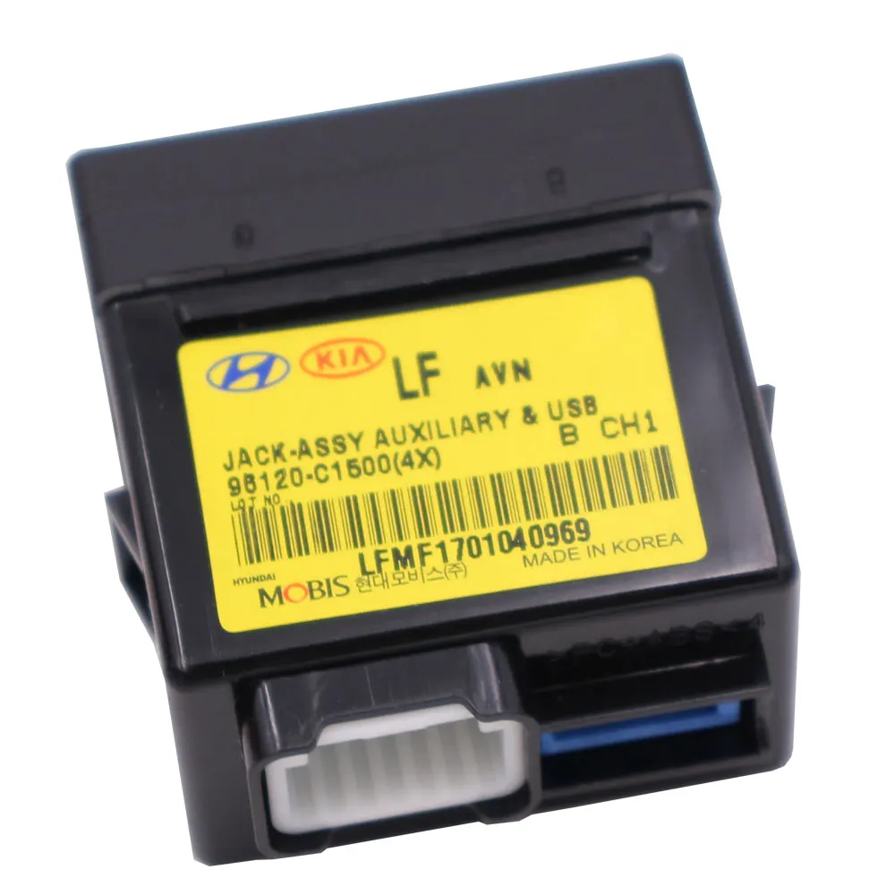 Оригинальный переходник для порта USB AUX Jack в сборе OEM-запчастей 96120C1500 96120C1000 Hyundai