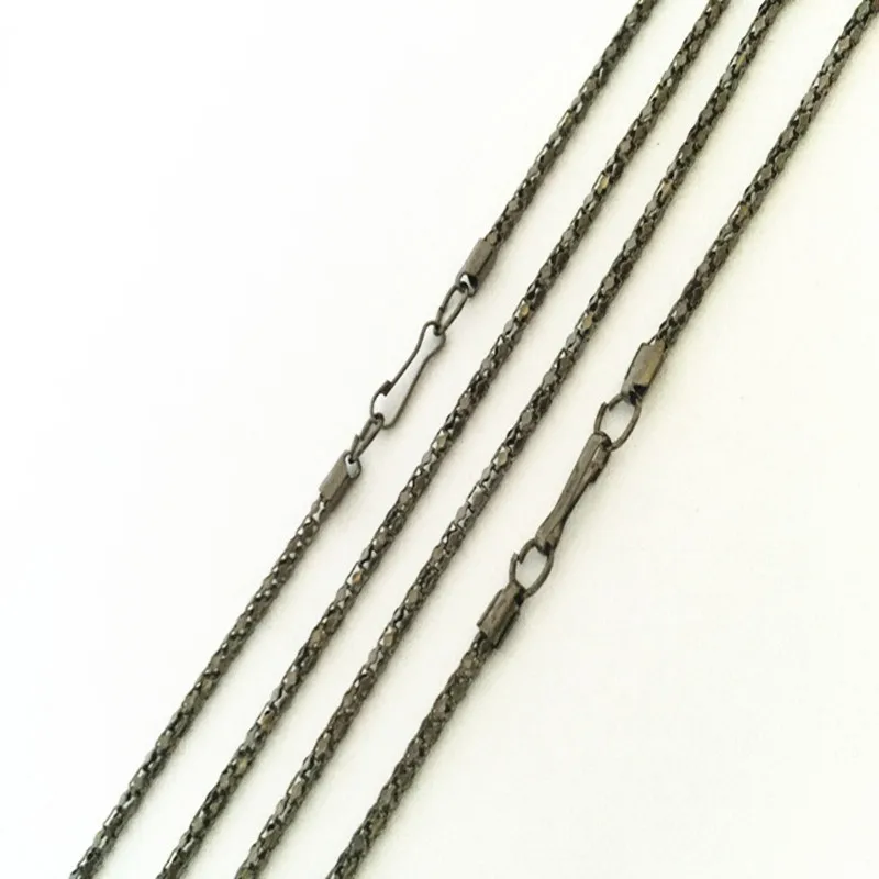 2MMX42CM (Gunmetal /Silver) Hollow Out Necklace Chain With Connector Pendant Accessories Pocket Watch 100Pcs/Lot | Украшения и