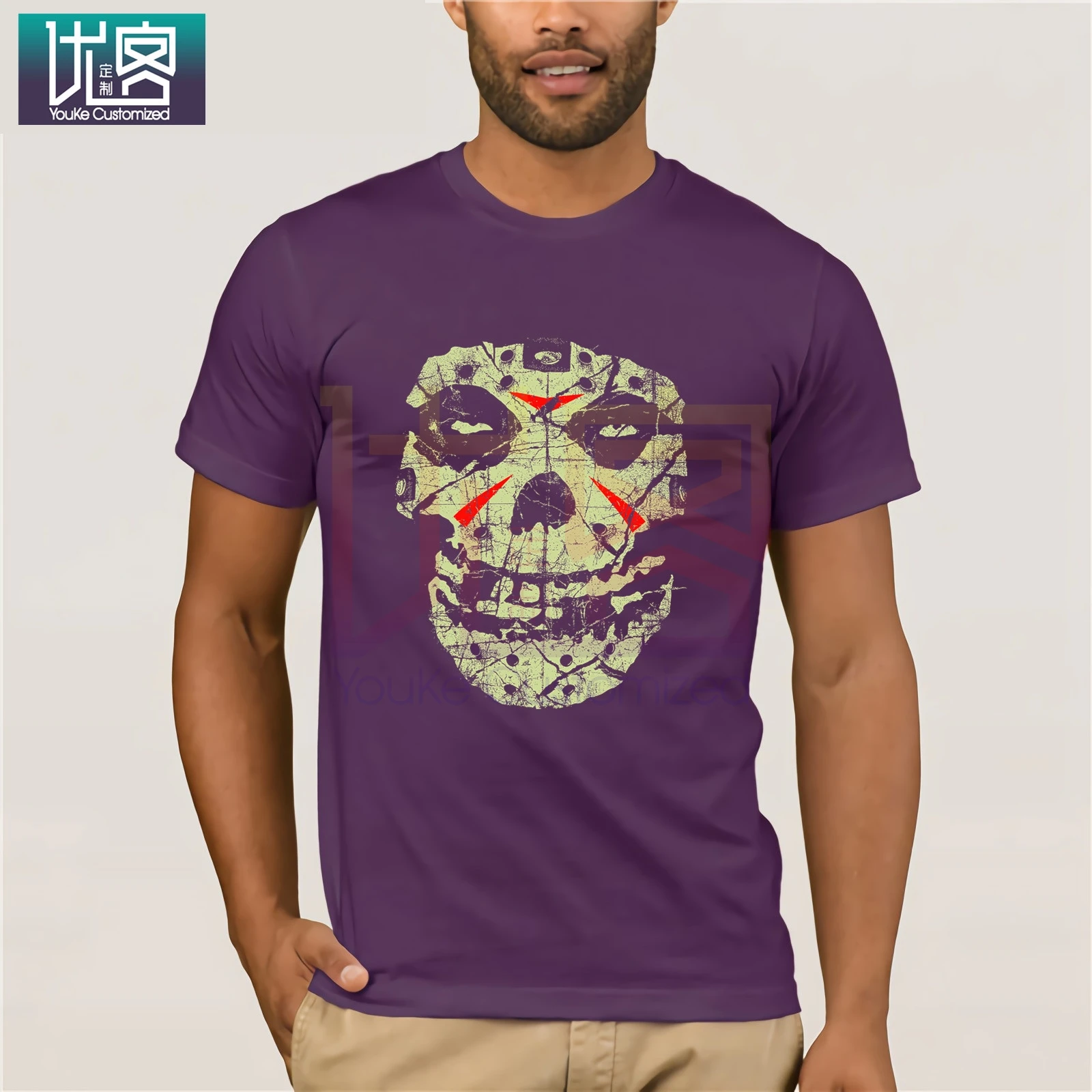 Футболка Misfits Crystal Lake Skull Magnet Приталенная футболка с надписью My Darling Revisited юмором
