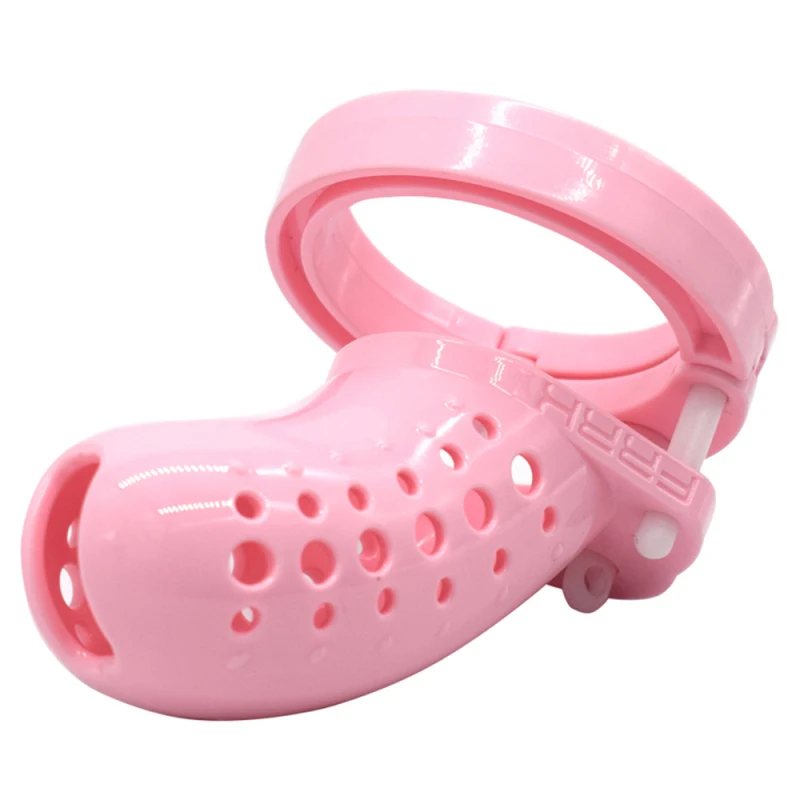 Розовая пористая пластиковая клетка верности CB короткая длинная для пениса