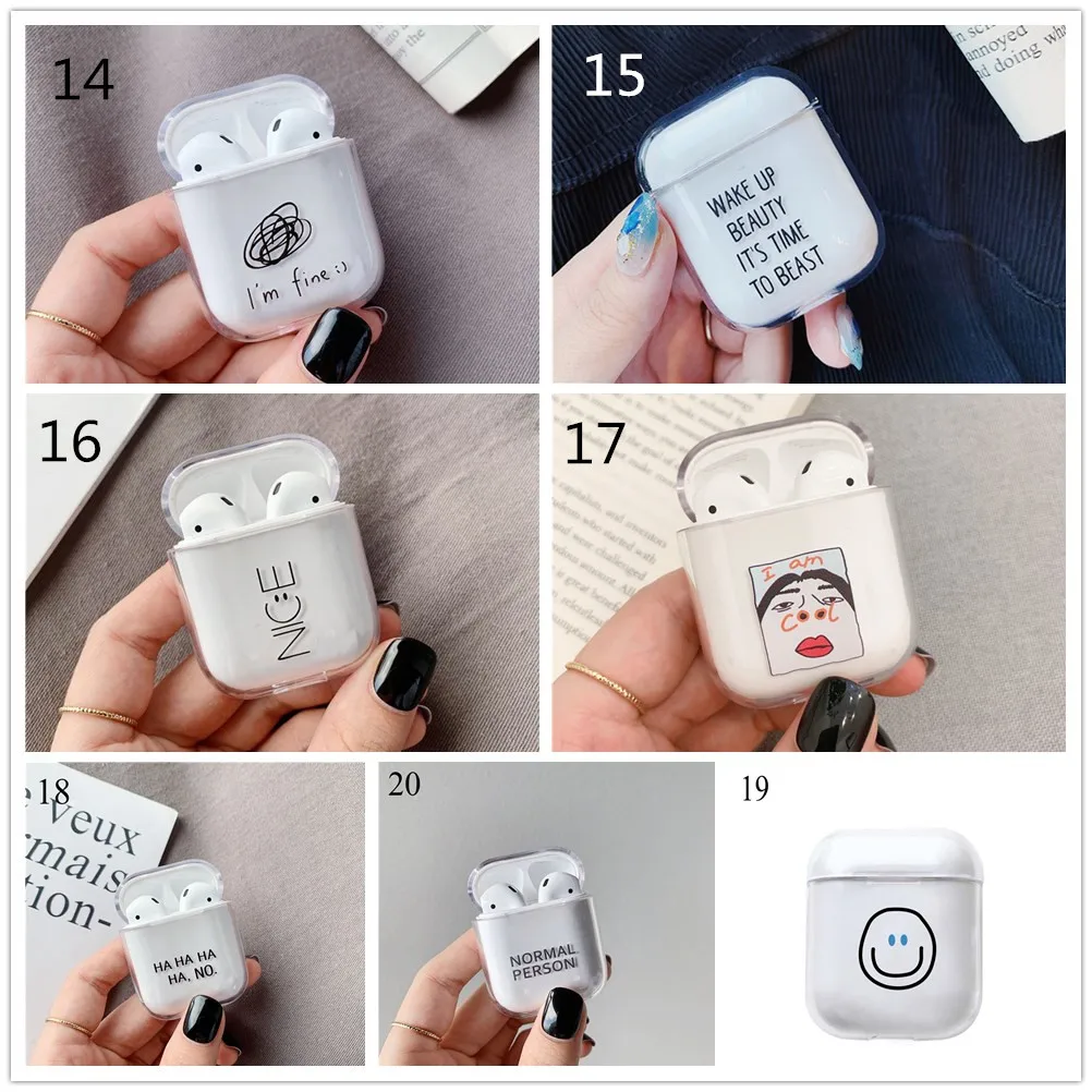 Модный 1 шт. Прозрачный жесткий чехол для Apple Airpods чехол Аксессуары для наушников Защитный рукав противоударное покрытие для наушников