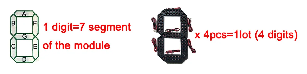 10-дюймовые цифровые цифры зеленого цвета модуль дисплея светодиодные знаки