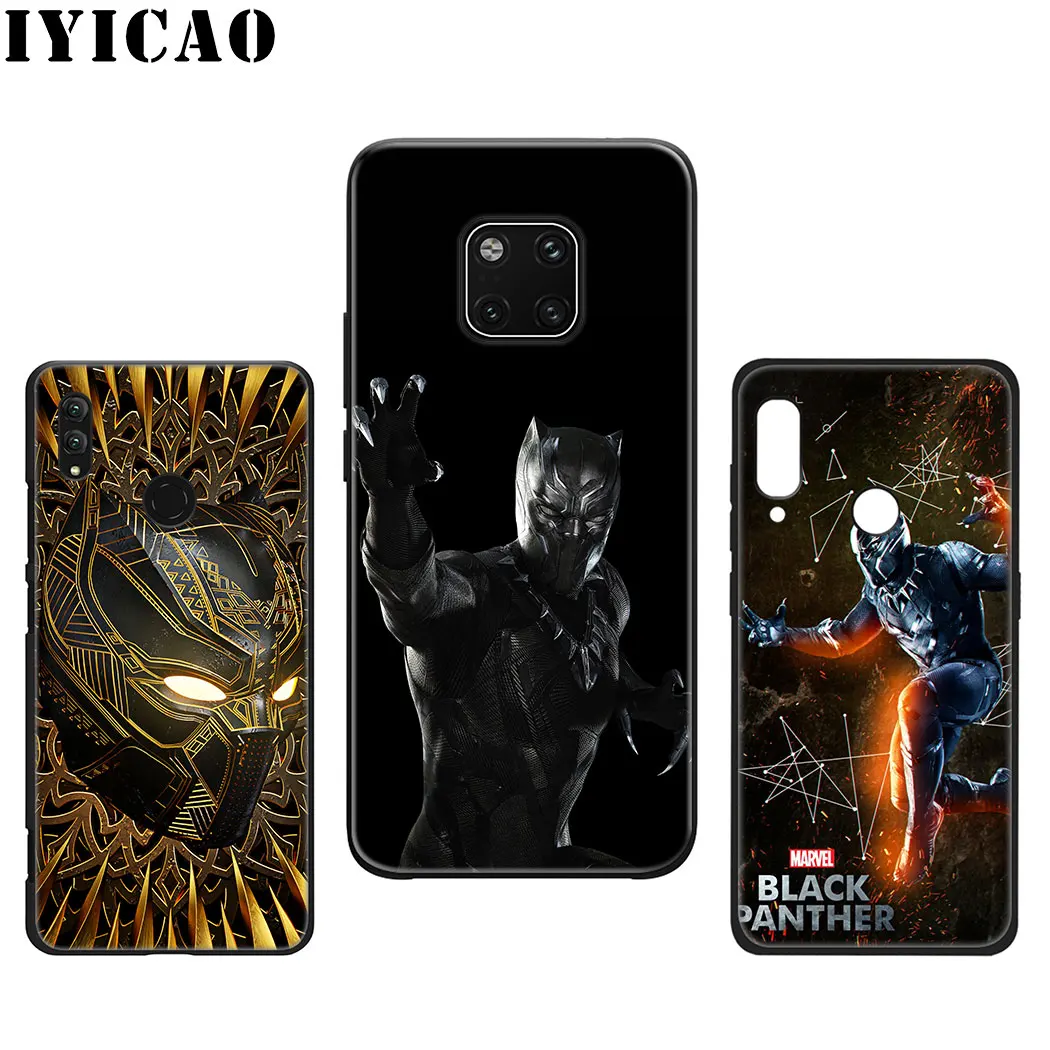 Marvel Black panther Soft Silicone Case for Huawei Mate 30 Pro Lite Y9 Prime P9 P8 Cover |