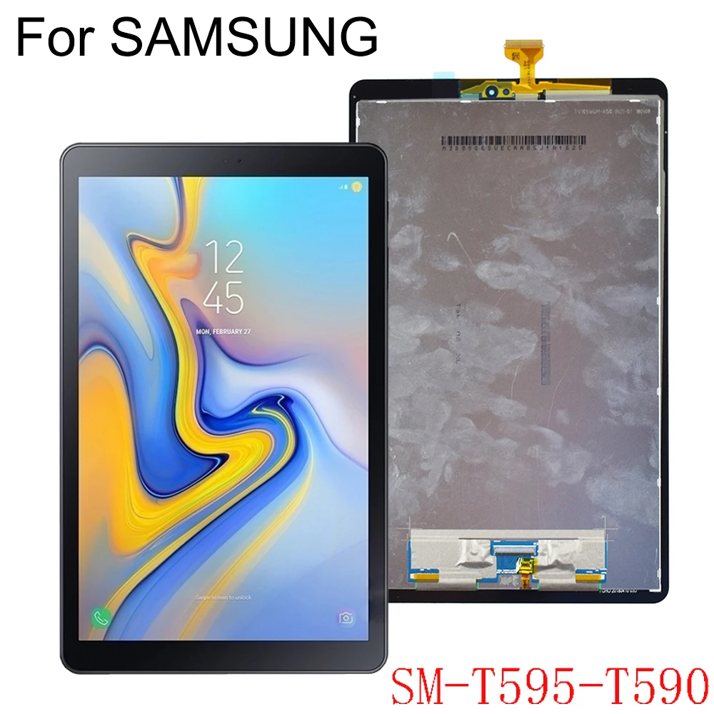 Для планшета Samsung Galaxy Tab A2 T590 T595 SM экранная панель ЖК дисплея монитор с сенсорным