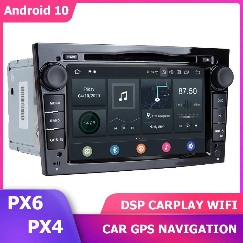 

2 Din 7-дюймовый автомобильный DVD-плеер Android 10 с GPS для Opel Astra Vectra Antara Zafira Corsa Vivaro Meriva Omega Tigra PX6 DSP CarPlay