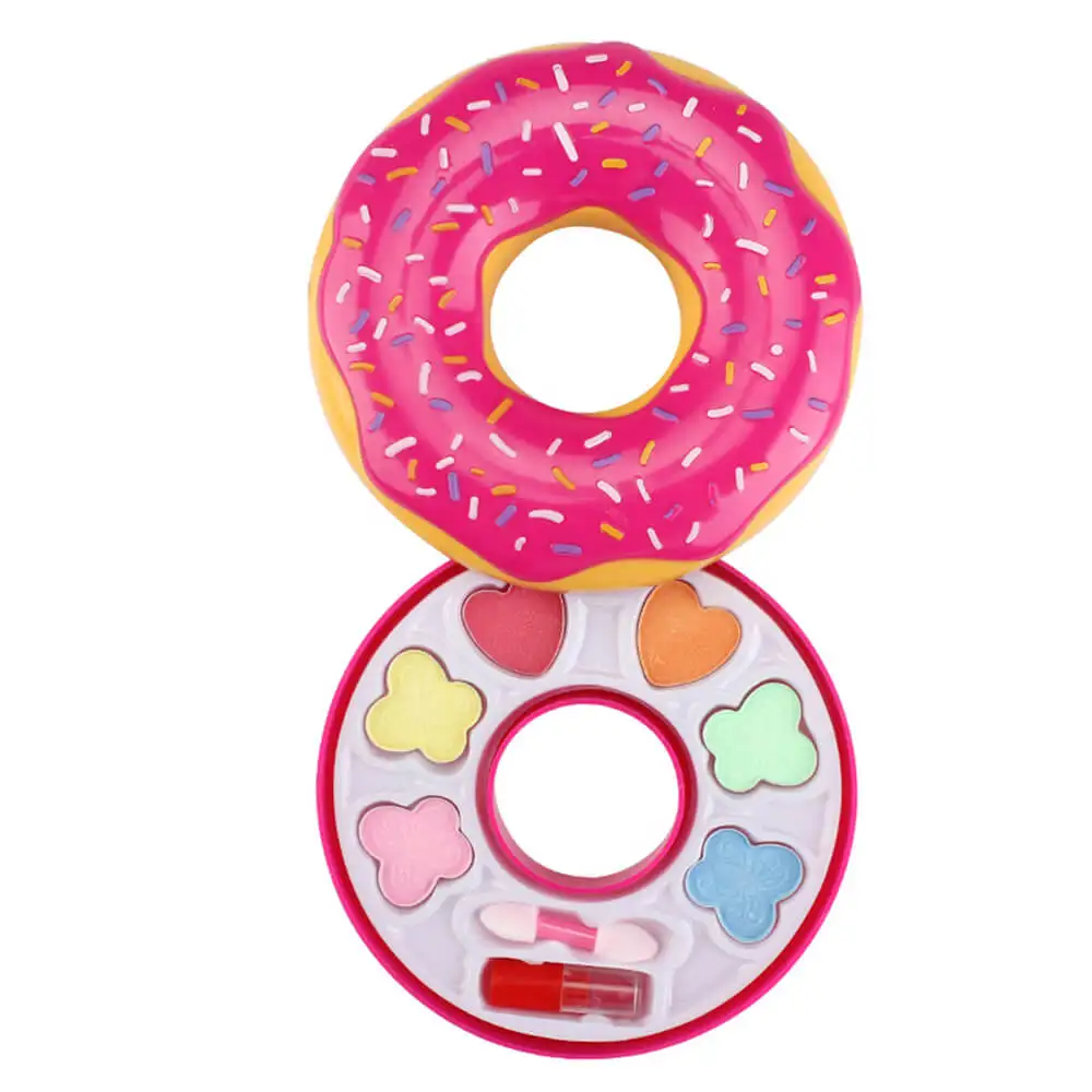 Donut 9 шт. комплект наряда принцессы косметический набор нетоксичный детей милый Красота игрушечный макияжный набор для детей подарок на день рождения, выступления на сцене уверенно - Цвет: Donut