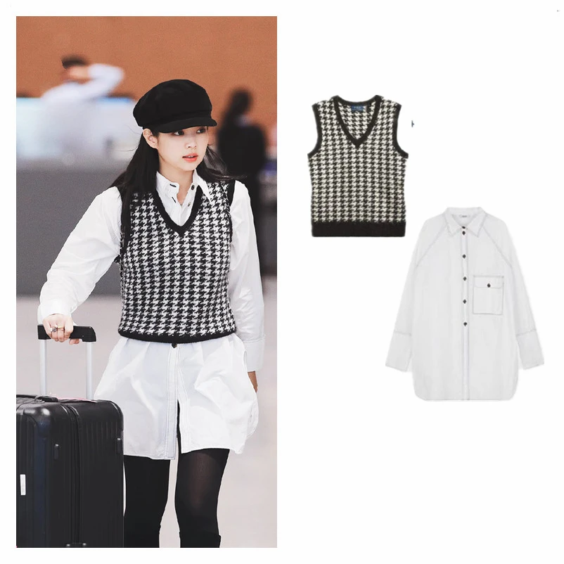 Женский костюм двойка с длинным рукавом серый топ V образным вырезом и белая