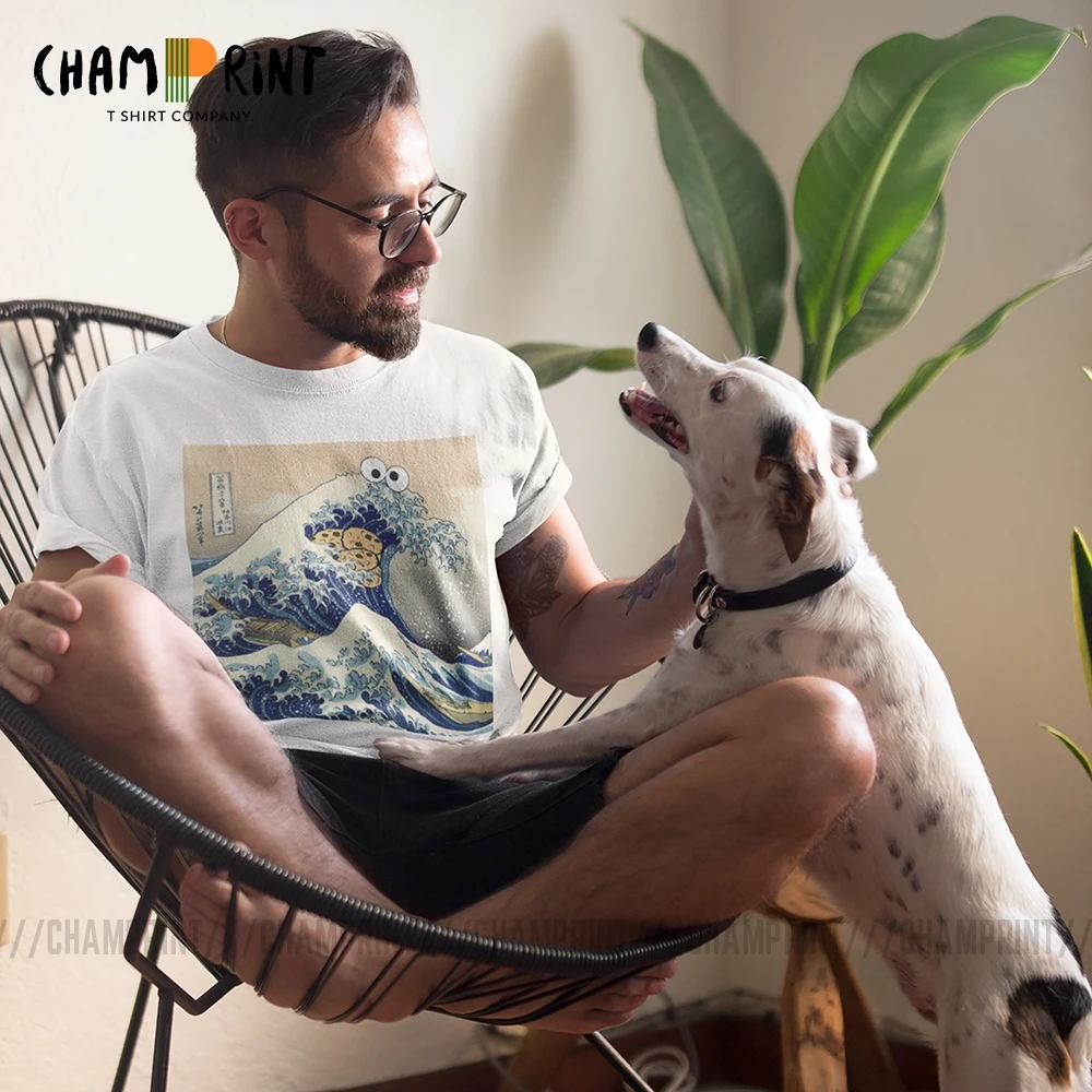 Модная футболка с изображением печенья и монстра забавная одежда в стиле