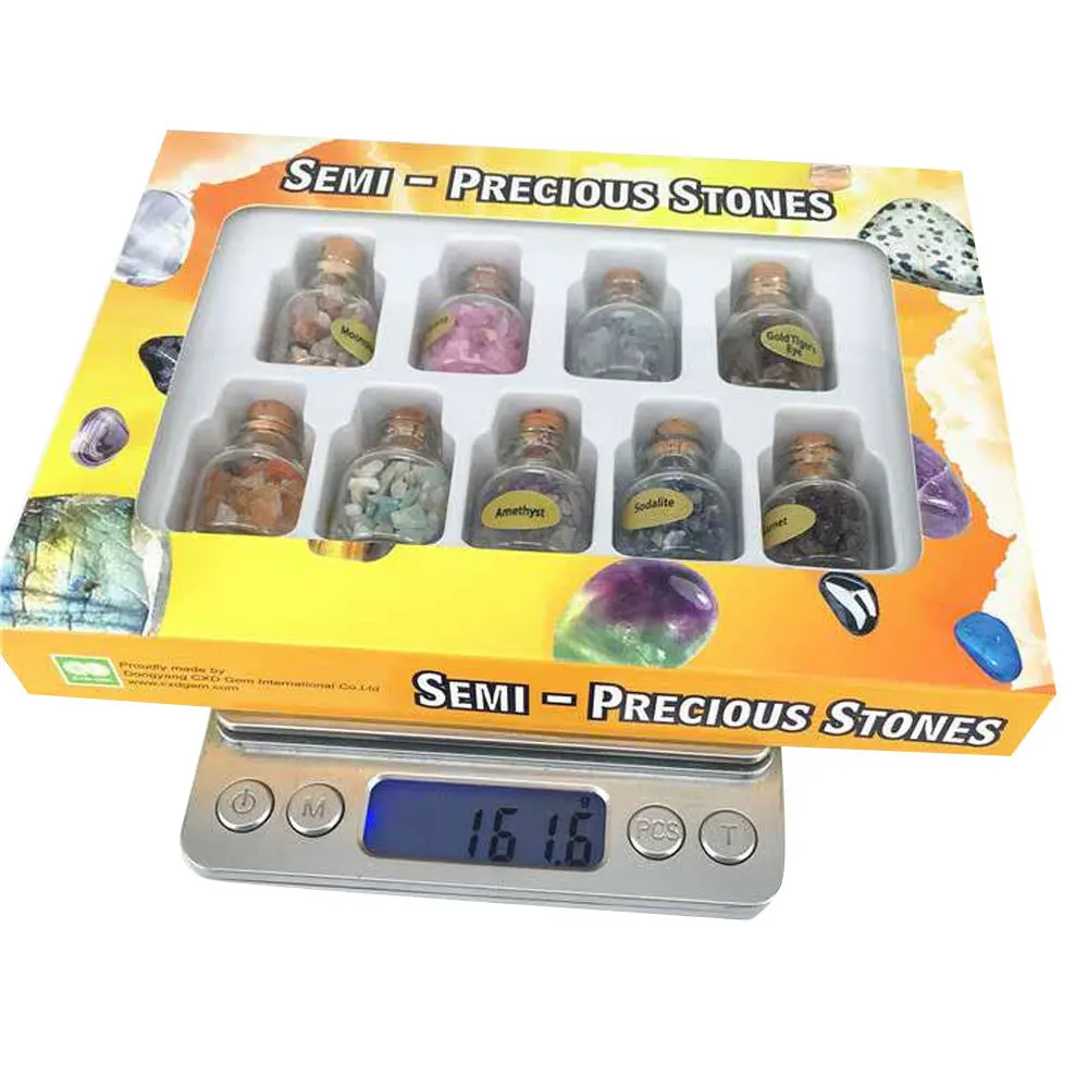 9 шт./компл. мини бутылочки из камней натуральная полудрагоценная бутылка желаний