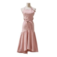 garden princess apron waist cotton lengthened female apron beauty flower shop kitchen cleaning aprons for woman apron dress