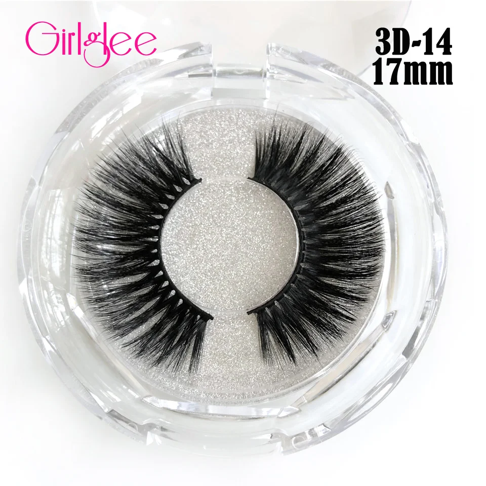 

Mink Eyelashes Private Label 3D Fake Eyelashes Cruelty Free Natural Long Girlglee Makeup 3D Lashes Full Strip Lashes