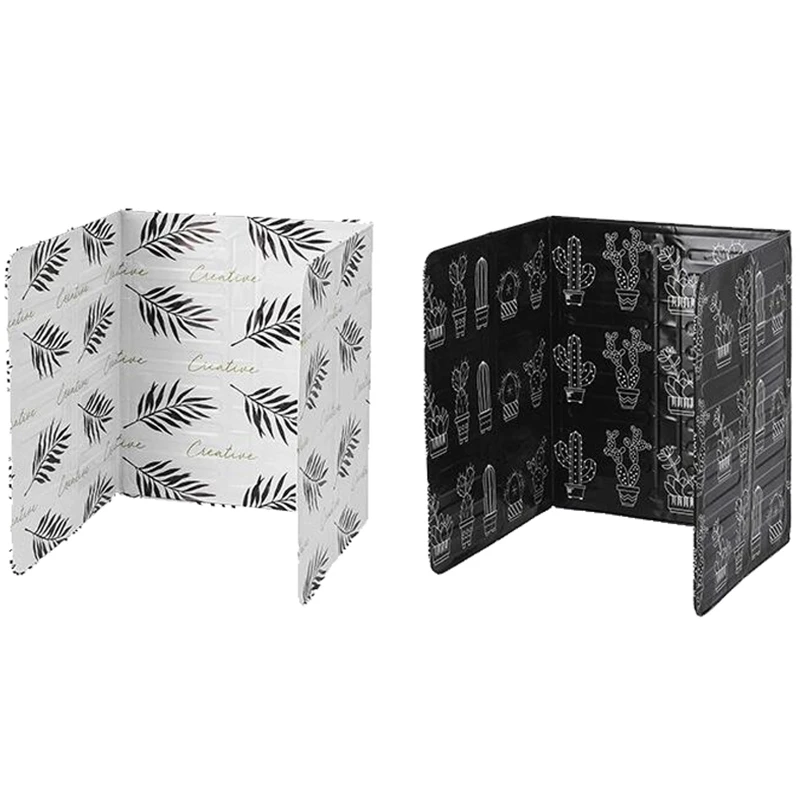 

2PCS Kitchen Oil-Proof Baffle High-Temperature Stove Oil Baffle Foldable Anti-Shallow Oil Board